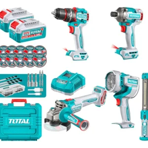 TOTAL JUEGO DE HERRAMIENTAS A BATERIA 20V