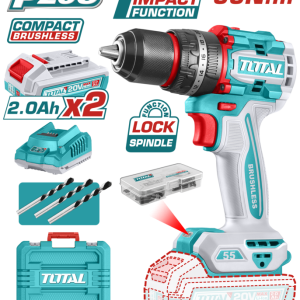 TOTAL TALADRO PERCUTOR A BATERIA 20V T0824.V02